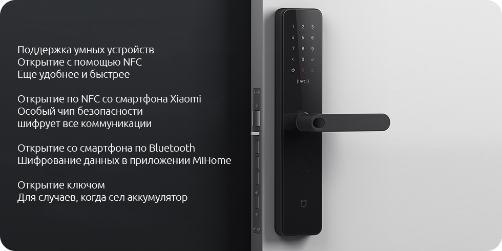 Умный замок Xiaomi Mijia Smart Door Lock (Carbon Black)