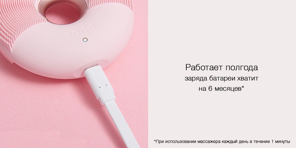 Массажер для чистки лица Xiaomi DOCO Smart Sonic (розовый)