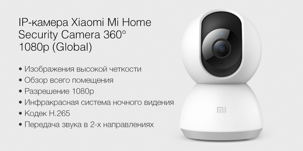  IP-камера Xiaomi Mi Home Security Camera 360° 1080р (EAC)