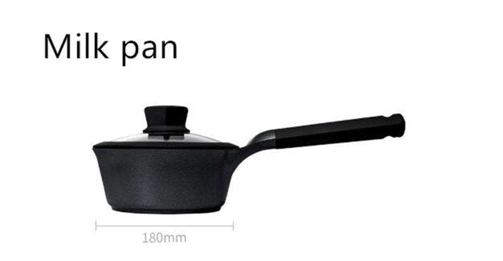 Xiaomi Huohou NonStick Super Platinum Frying Pan Wok Stockpot Milk pan durable Easy to clean High temperature reminder Kitchen Cookware (8)