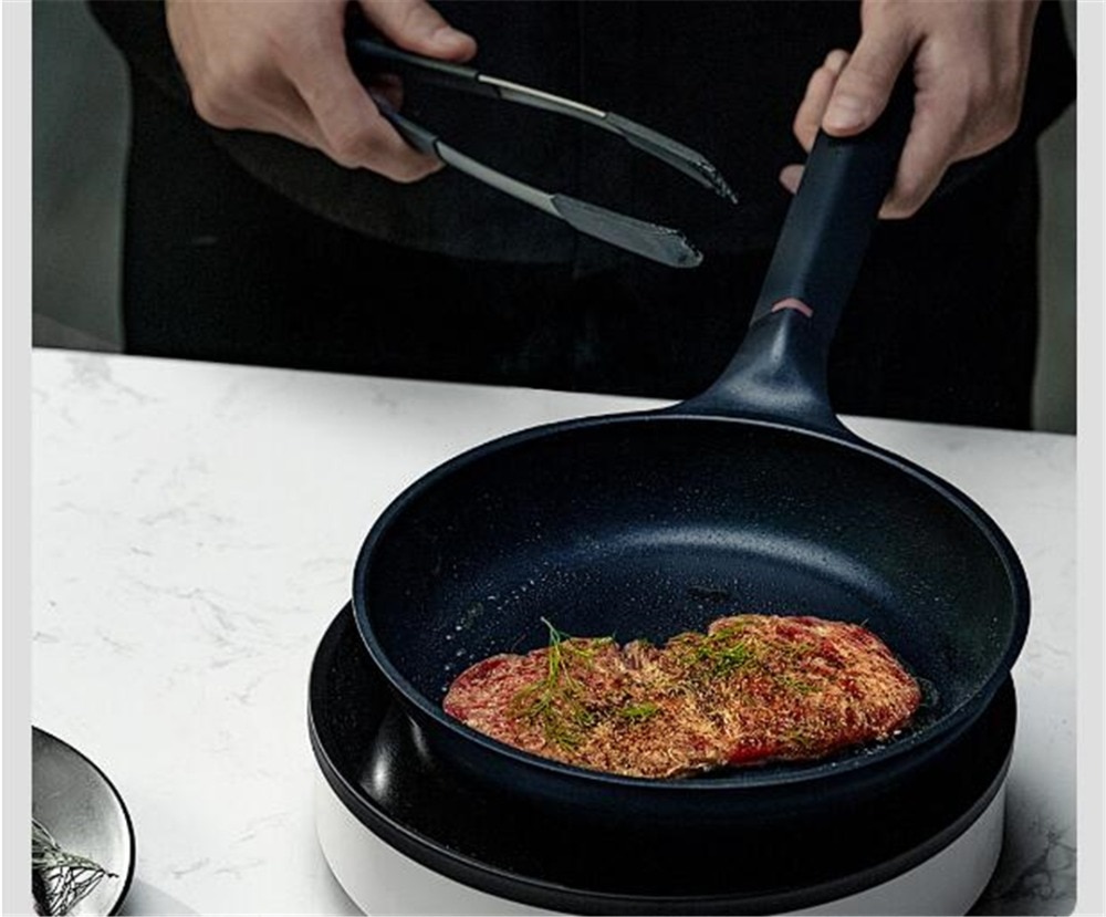 Xiaomi Huohou NonStick Super Platinum Frying Pan Wok Stockpot Milk pan durable Easy to clean High temperature reminder Kitchen Cookware (17)